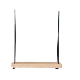 Hanah Home Aa055 Estantería de Pared Moderna Rústica Madera de Abeto Nogal 40x50x13 cm Hecha a Mano